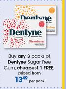 Dentyne Sugar Free Gum-Per Pack