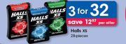 Halls XS 28 Pieces-For 3