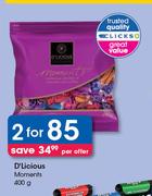 D'Licious Moments-2 x 400g