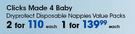 Clicks Made 4 Baby Dryprotect Disposable Nappies Value Packs-Each