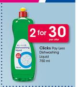 Clicks Pay Less Dishwashing Liquid-2 x 750ml