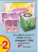 Clicks Tissues-Per Pack