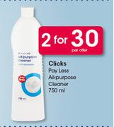 Clicks Pay Less All Purpose Cleaner-2 x 750ml