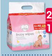 Clicks Made 4 Baby 480 Baby Wipes-Each