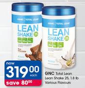 GNC Total Lean Lean Shake 25, 1.8lb Various Flavours-Each