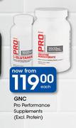 GNC Pro Performance Supplements(Excl.Protein)-Each