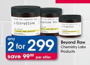 Beyond Raw Chemistry Labs Products-For 2