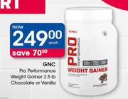 GNC Pro Performance Weight Gainer 2.5 lb Chocolate Or Vanilla-Each
