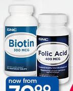 GNC 100 Vegetarian Tablets Biotin 300 mcg-Per Pack