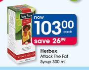 Herbex Attack The Fat Syrup-300ml Each