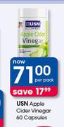 USN Apple Cider Vinegar-60 Capsules Per Pack