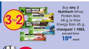 Nutritech Whey Protein Bars 68g Or Raw Energy Bars 45g-Each