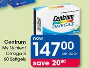 Centrum My Nutrient Omega 3-60 Softgels Per Pack