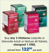 Vitaforce Ladyvite Or Mensvite Adult Or Mature-60 Tablets Per Pack
