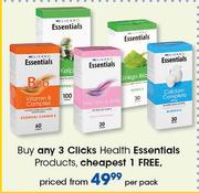 Clicks Health Essentials Products-Per Pack