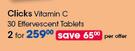 Clicks Vitamin C Effervescent-2x30 Tablets Pack Per Offer