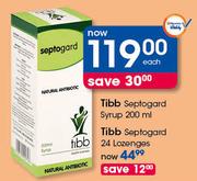 Tibb Septogard Syrub-200ml Each
