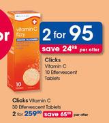 Clicks Vitamin C Effervescent-2x30 Tablets Pack Per Offer