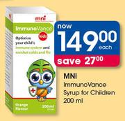 MNI ImmunoVance Syrup For Bhildren-200ml Each