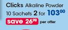 Clicks Alkaline Powder-2x10 Sachets Per Offer