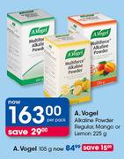 A. Vogel Alkaline Powder Regular, MAngo Or Lemon-225g Per Pack