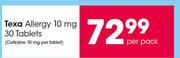 Texa Allergy 10mg Tablets-30's Per Pack