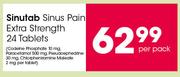 Sinutab Sinus Pain Extra Strength Tablets-24's Per Pack