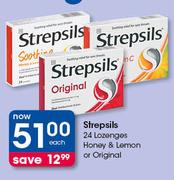 Strepsils Lozenges Honey & Lemon Or Originals-Each