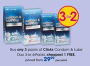 Clicks Condom & Lube Duo Pack-Per Pack