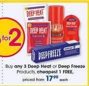 Deep Heat Or Deep Freeze Products-Each