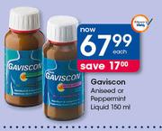 Gaviscon Aniseed Or Peppermint Liquid-150ml Each