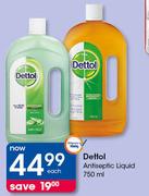 Dettol Antiseptic Liquid-750ml Each