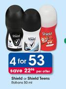 Shield Or Shield Teens Roll Ons-4 x 50ml