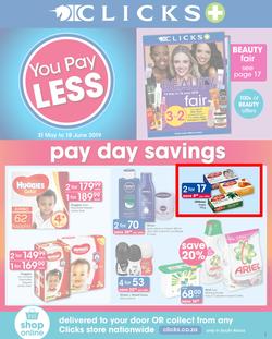 Clicks : You Pay Less (31 May - 18 June 2019), page 1