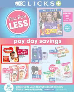 Clicks : You Pay Less (31 May - 18 June 2019), page 1