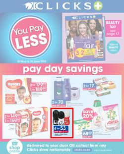 Clicks : You Pay Less (31 May - 18 June 2019), page 1