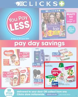 Clicks : You Pay Less (31 May - 18 June 2019), page 1