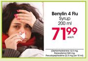 Benylin 4 Flu Syrup-200ml Each