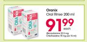 Oranix Oral Rinse-200ml Each