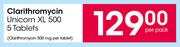 Clarithromycin Unicorn XL 500mg Tablets-3's Per Pack