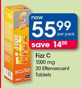 Fizz C 1000mg Effervescent Tablets-20's Per Pack