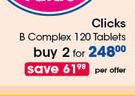 Clicks B Complex Tablets-2X120's