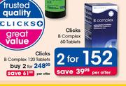 Clicks B Complex Tablets-2X60's