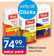 Vital Tablets Value Pack-40's Per Pack