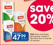 Vital Garlic And Parsley Capsules-100's Per Pack