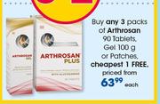 Arthosan Tablets 90's, Gel 100g Or Patches-Each