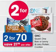 GNC Quest, One Bars Or Lenny & Larry Protein Cookies-For 2