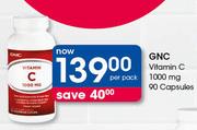 GNC Vitamin C 1000mg Capsules-90's Per Pack