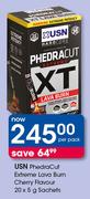USN Phedracut Extreme Lava Burn Cherry Flavour Sachets-20X5g Per Pack