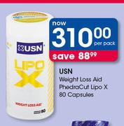USN Weight Loss Aid Phedracut Lipo X Capsules-80's Per Pack